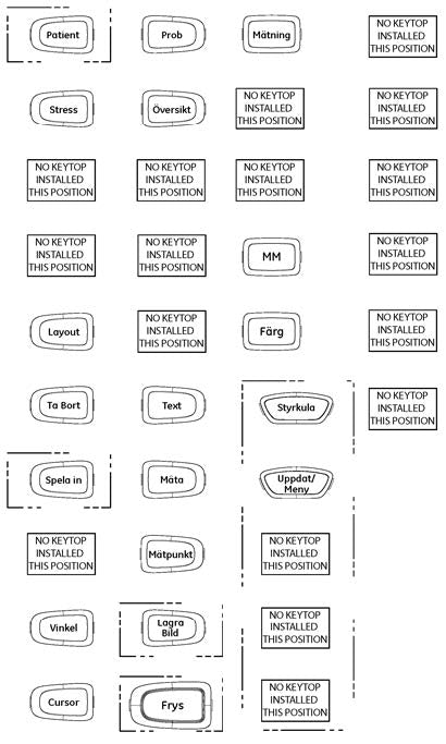 The image displays a sheet of labels or stamps with various Danish words and a part number