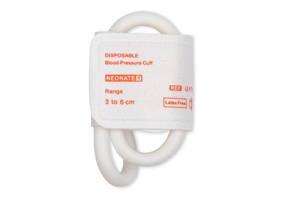 This is a disposable neonatal blood pressure cuff.