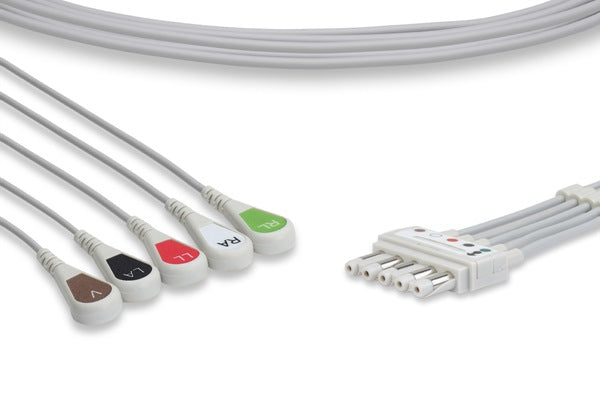 A 5-lead ECG (electrocardiogram) cable set, used for monitoring heart activity