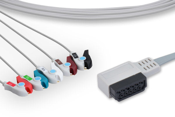 ECG (Electrocardiogram) leadwires, which are used in medical settings to monitor a patient's heart activity