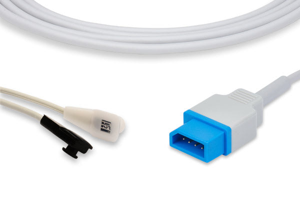 Medical SpO2 sensor and its connector cable. This device is used to monitor blood oxygen saturation levels in patients