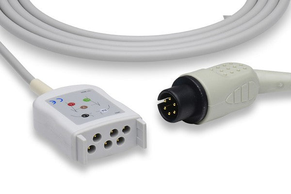 ECG (Electrocardiogram) trunk cable, compatible with various patient monitors like Nihon Kohden, Mindray, and BPL