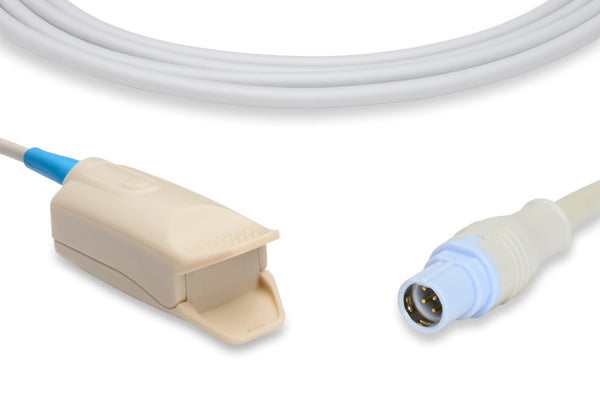 Reusable direct-connect SpO2 sensor for adult patients