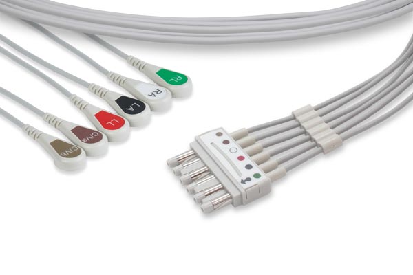 Spacelabs-compatible 6-lead ECG leadwires