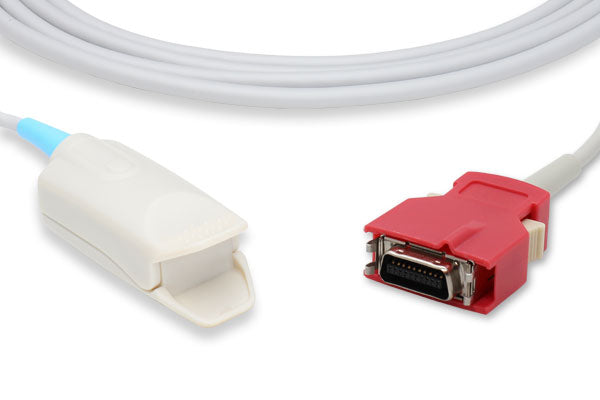 Masimo-compatible SpO2 adapter cable, used for connecting a pulse oximetry (SpO2) sensor to a patient monitor