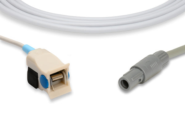 Pediatric clip SpO2 sensor cable used with patient monitors