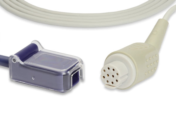 SpO2 adapter or extension cable, which is a medical device accessory used to connect a pulse oximetry sensor to a patient monitor