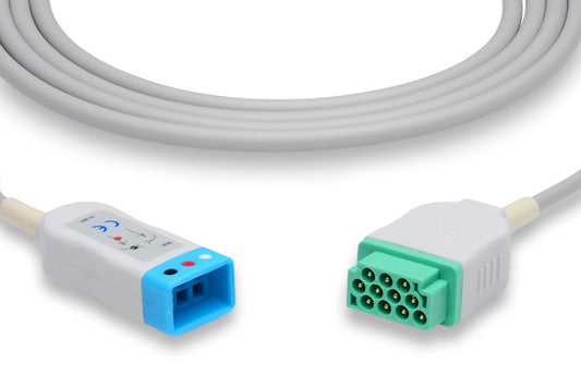 3  Leads - Datex Ohmeda Compatible ECG Trunk Cable