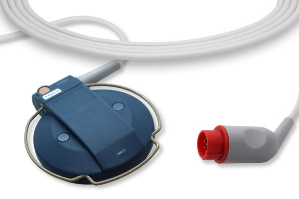 Philips Avalon Toco+ MP transducer used for fetal monitoring and maternal pulse measurement during labor and delivery.