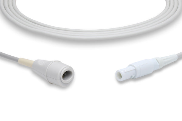 Invasive Blood Pressure (IBP) adapter cable, a medical accessory used to connect a disposable IBP transducer to a patient monitor