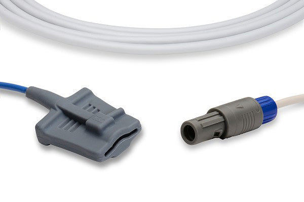 SpO₂ cable and sensor assembly for non-invasive oxygen saturation and pulse rate monitoring, with attached connectors.
