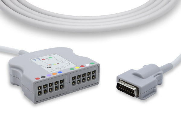 GE Healthcare Marquette compatible EKG 10-lead trunk cable.