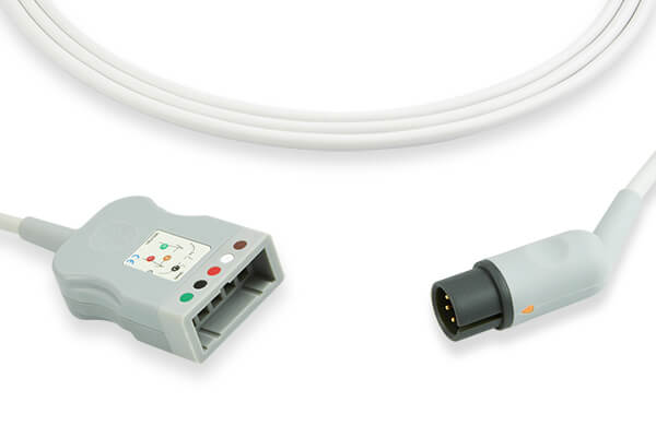 Medical ECG (Electrocardiogram) trunk cable, likely compatible with Mindray or Datascope patient monitors