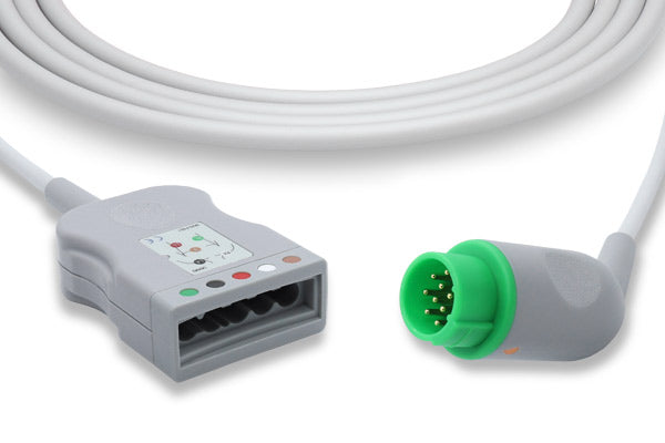 ECG trunk cable, used in patient monitoring systems to connect lead wires to an ECG monitor.