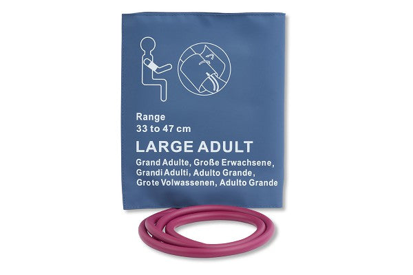 Reusable NIBP (Non-Invasive Blood Pressure) cuff, designed for large adult patients.