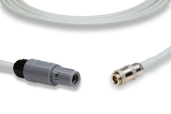 Medical-grade Non-Invasive Blood Pressure (NIBP) hose pipe with push-pull connectors. It is designed for connecting blood pressure cuffs to patient monitors.