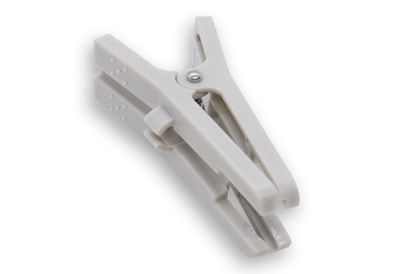 SpO2 veterinary lingual clip used for pulse oximeter sensors on small animals.