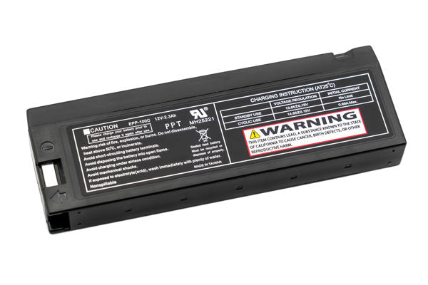 Spacelabs compatible 12V 2.3Ah medical battery for use in patient monitors and other clinical equipment.