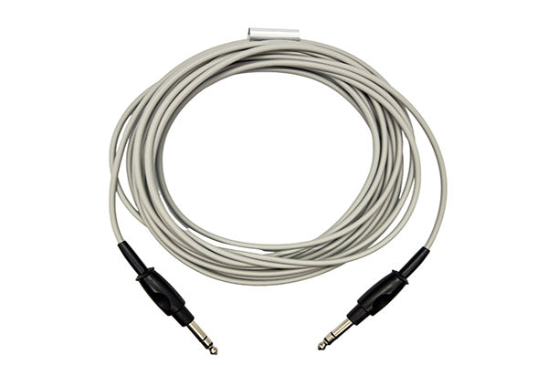 A reusable bipolar forceps cable used with electrosurgical units