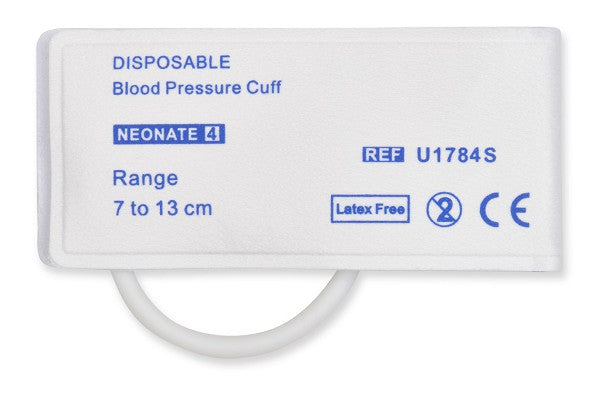 This is a disposable non-invasive blood pressure (NIBP) cuff for neonates, size #4.