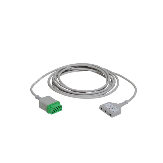 GE - ECG Trunk Cable Neona DIN 3-lead, AHA 3.6 m/12 ft
