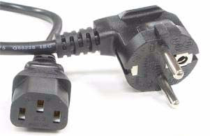 This is an Australian/New Zealand AS/NZS 3112 3-prong male plug to IEC C13 female power cord