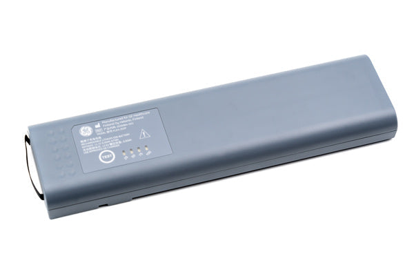 GE Healthcare rechargeable lithium-ion medical battery, model number 2036984-001 or FLEX-3S3P