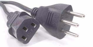 This is an Australian/New Zealand AS/NZS 3112 3-prong male plug to IEC C13 female power cord