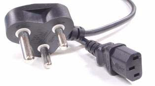 This is a standard UK 3-pin plug (BS 1363 Type G) to IEC C13 power cable, commonly known as a "kettle lead