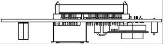 This is a technical drawing of a PC56 communication module, a peripheral used with ControlLogix racks.