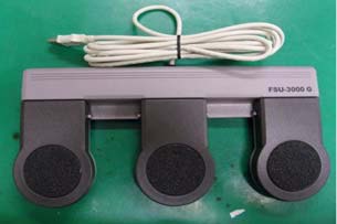 This is a GE USB Footswitch FSU-3000G, a peripheral component for medical ultrasound machines
