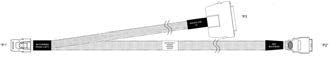 This is an OCuLink SFF-8611 to SFF-8611 cable assembly, a type of internal high-speed data transfer cable used in servers and storage systems