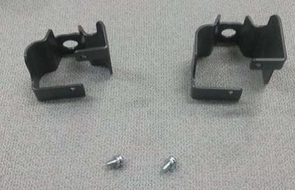 These are weight distribution hitch chain hook-up brackets