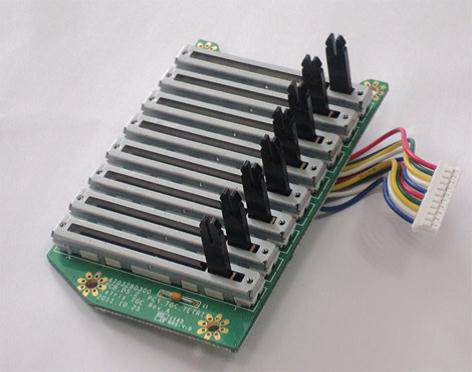 This is a Time Gain Compensation (TGC) assembly printed circuit board (PCB) used in ultrasound imaging machines