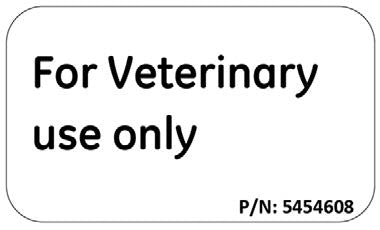 The image displays a label with text indicating that a product is intended for veterinary use only.