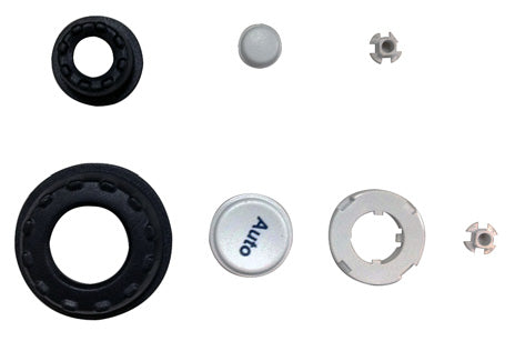 These appear to be automotive air conditioning (A/C) compressor gaskets and seals.