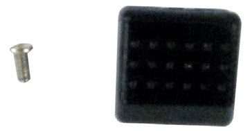 This appears to be a bike or motorcycle brake pedal rubber pad and a screw for installation