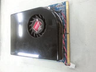 AMD/ATI Radeon graphics card, likely an older model such as an HD 4870 or HD 5670.