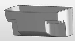 This appears to be a replacement part for an appliance or vehicle, likely a vegetable box basket for a Samsung refrigerator or a front floor console compartment divider for a Chevrolet Bolt EV
