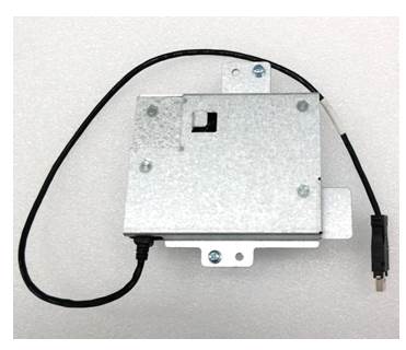 This appears to be an electronic rotary push-to-close latch or electric cabinet lock assembly