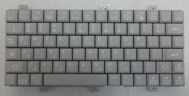 This is an alphanumeric keyboard used for GE Healthcare ultrasound systems