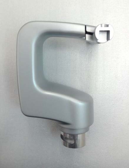 This is a Kuryakyn side-mount license plate clamp or bracket