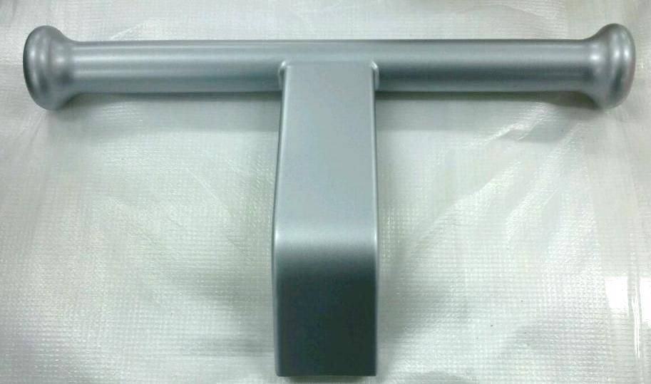 This is an Allison by Amerock Riva 2-1/2 inch length T-shaped cabinet knob in a satin nickel finish