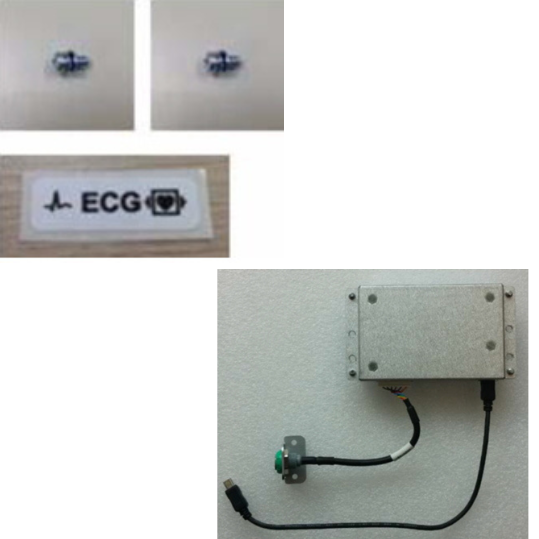 This appears to be an Electrocardiogram (ECG) assembly or sensor