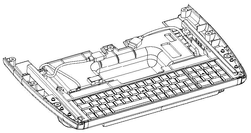 This image is an exploded view diagram of the internal components of a Compaq Contura Aero portable computer