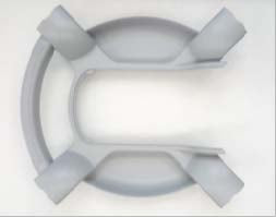 This is a dental C-shape cheek and lip retractor. It is used in dentistry to hold the mouth open and retract the cheeks and lips for a clear view during examinations or procedures