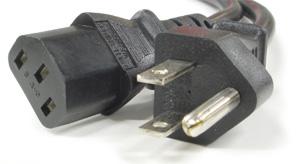 This is a standard AC power cord, typically used for desktop computers and monitors