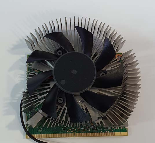 This is a Konami Concerto KP3.5 video card assembly, part number MXM-II-E8860