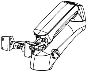 technical drawing of a monitor arm or mount