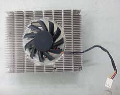 This is an active heat sink with a fan, typically used for cooling electronic components like a CPU or GPU
